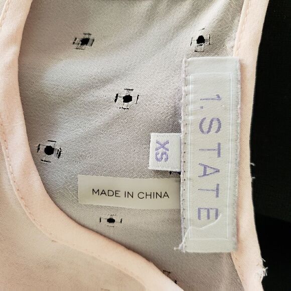 1. STATE peach semi sheer sleeveless  blouse - Picture 3 of 8